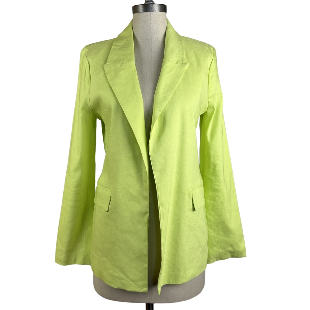 Jason Wu Soft Linen Open Front Blazer Size Small